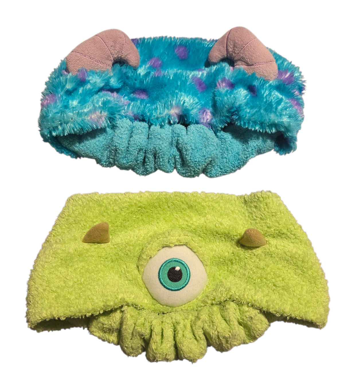 Disney Parks Monsters Inc. Mike Wazowski & Sully Plush Stretch Headband Set