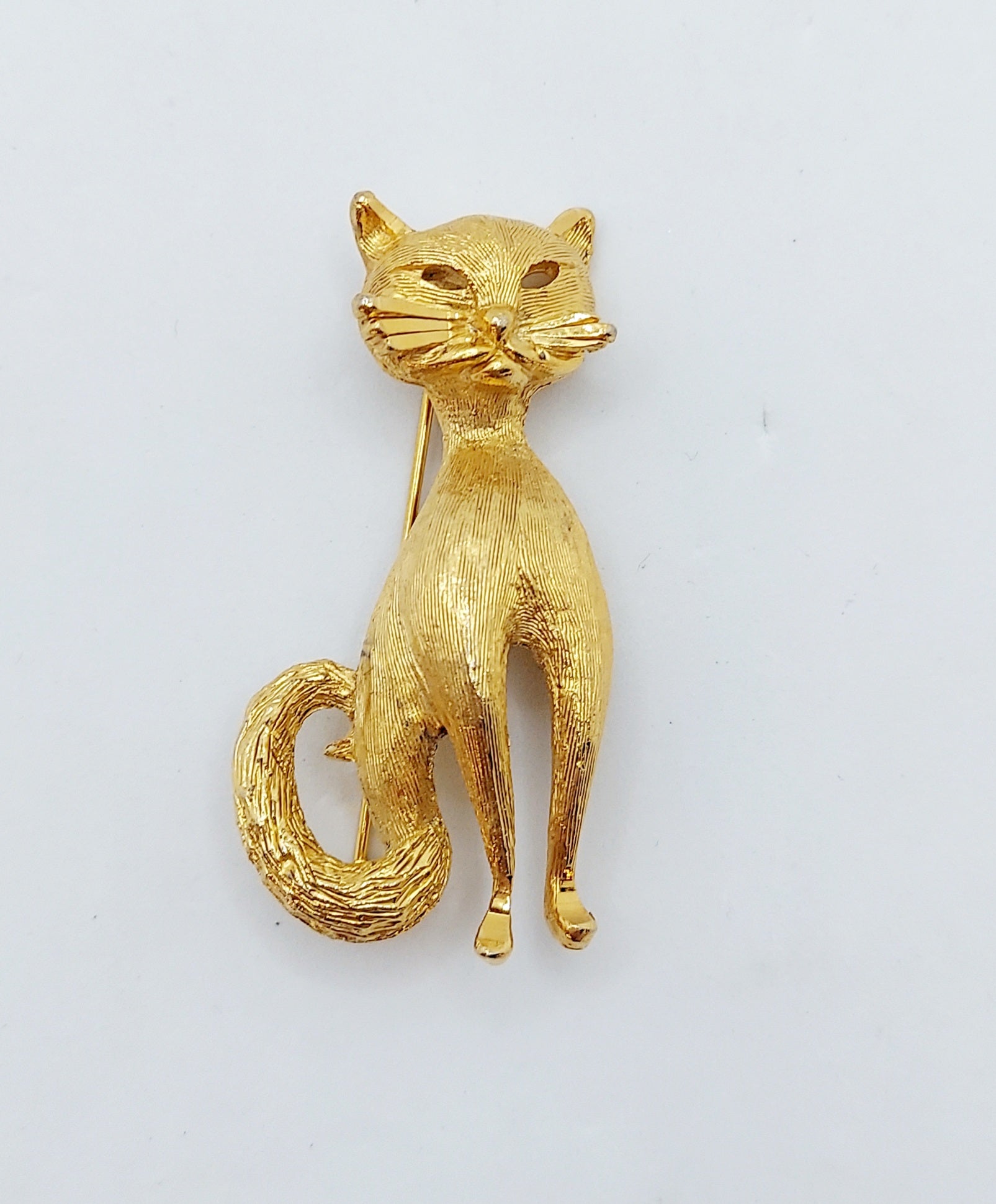 1950's B.S.K. Gold Cat Brooch