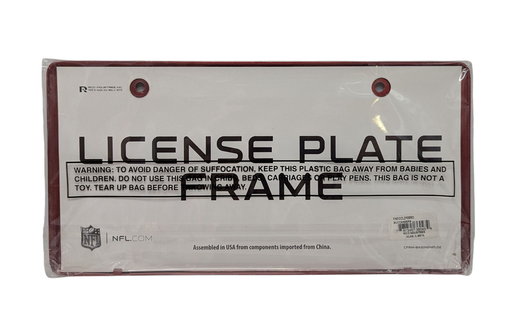 Rico Tampa Bay Buccaneers Red Metal License Plate Frame image 2
