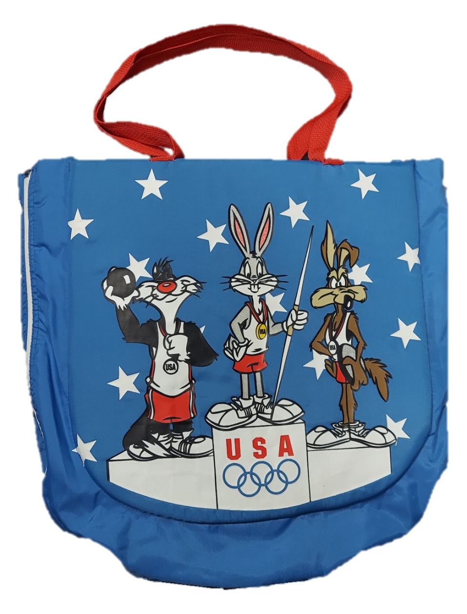 1996 Looney Tunes Olympic Puffy Bag / Stadium Seat Cover