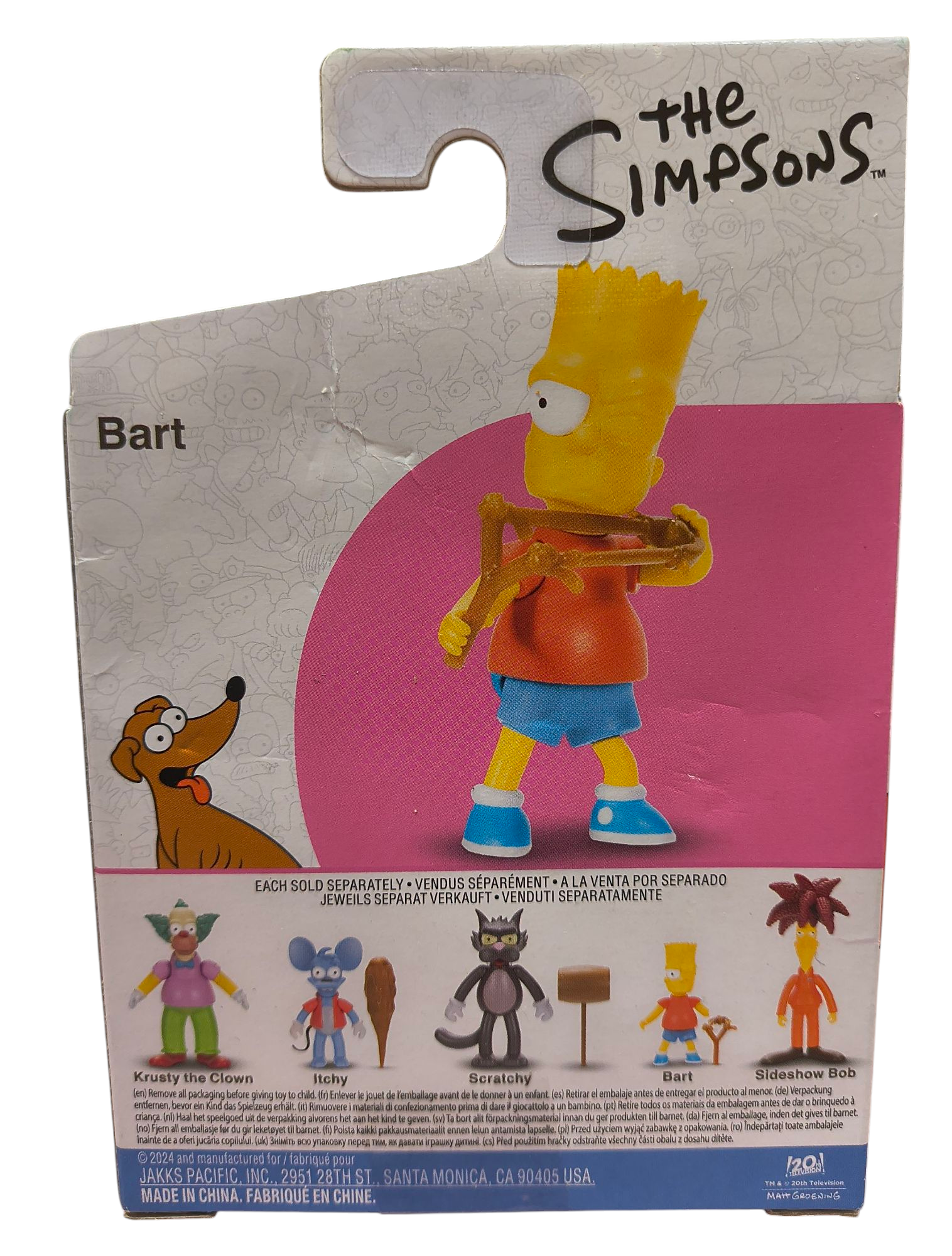 Jakks Pacific The Simpsons Wave 2 Bart w/ Slingshot 2.5" Mini Action Figure image 2