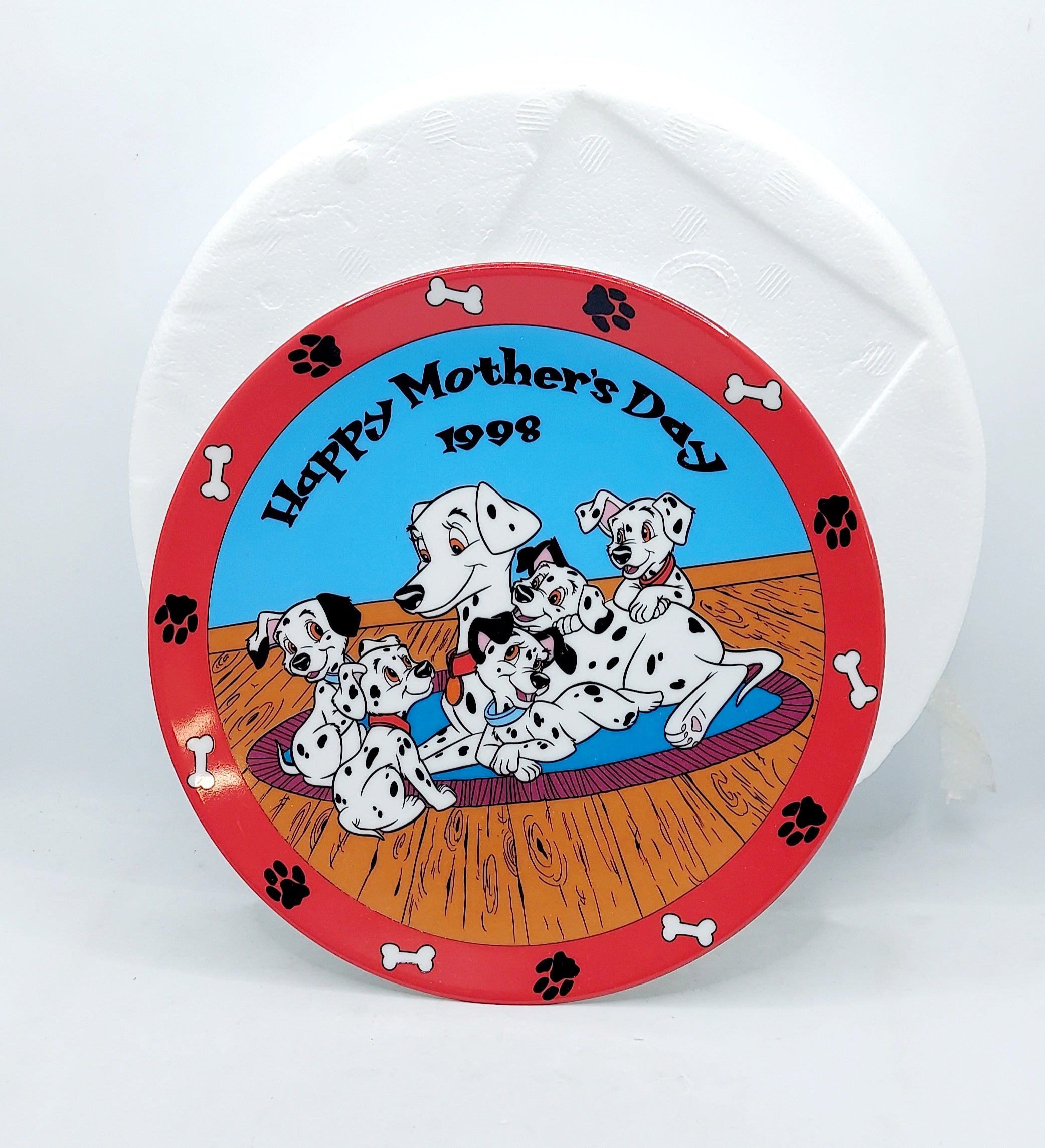 1998 Grolier Collectibles Disney 101 Dalmatians Mother's Day Puppy Love Plate