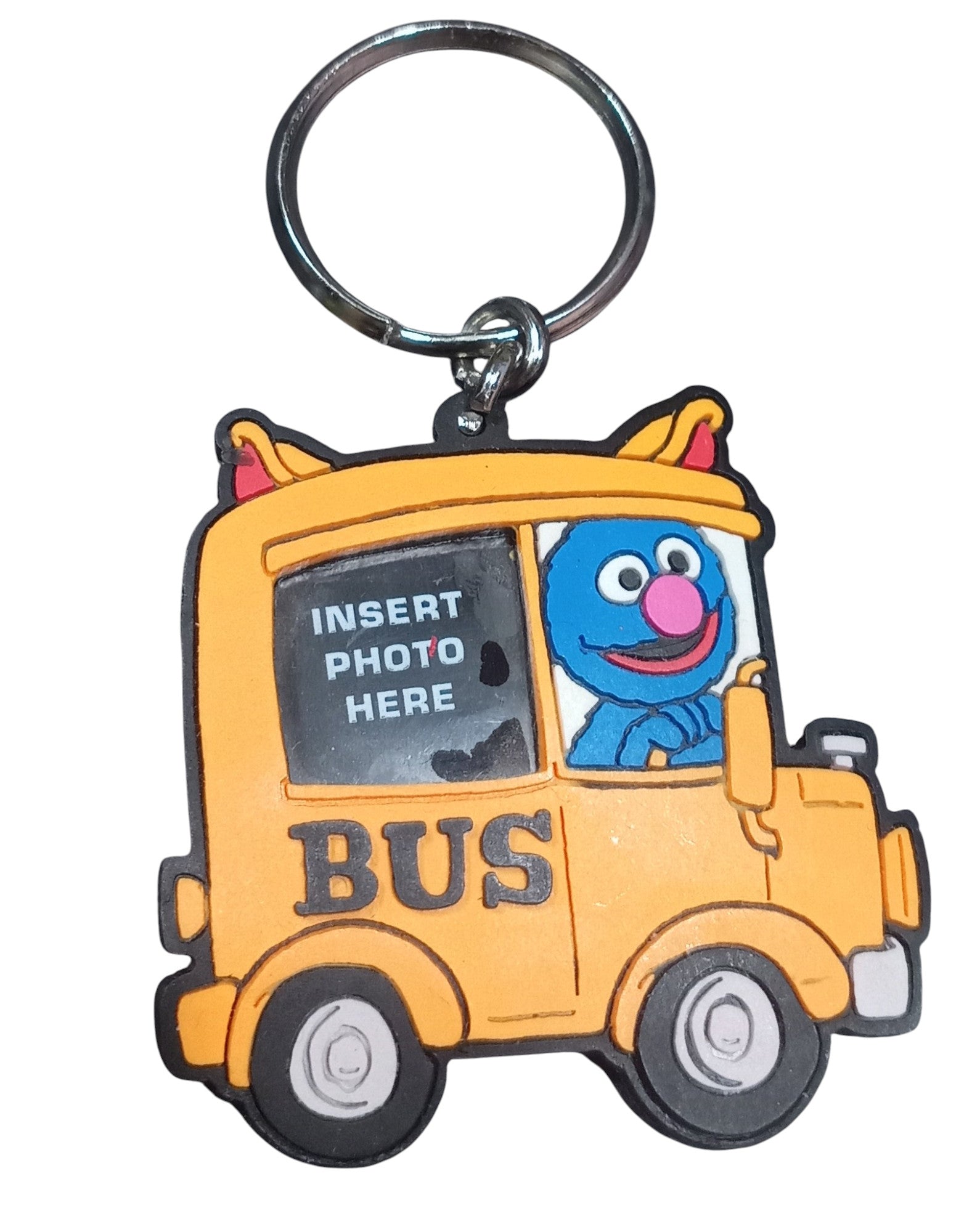 1997 Applause Jim Henson Grover School Bus Photo Keychain