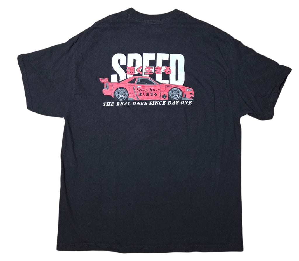 Speed Kills The Real Ones Since Day One Nissan 180SX Speed Black T-Shirt XL image 2