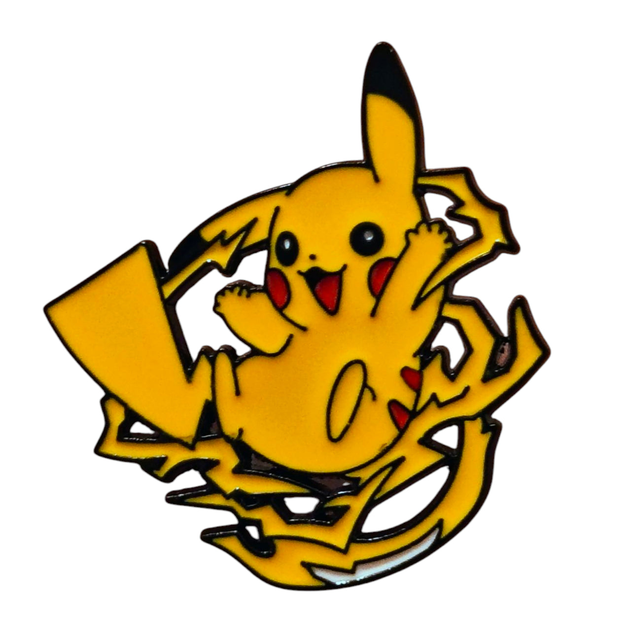 Nintendo Pokemon - Playful Pikachi Surrounded By Lightning Enamel Pin