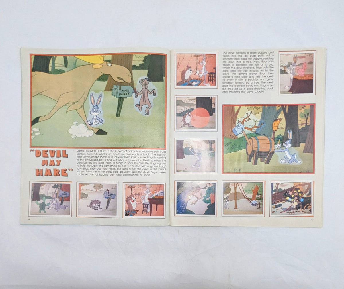 1990 Panini Warner Happy Birthday Bugs Looney Tunes Sticker Book 100% Complete image 9