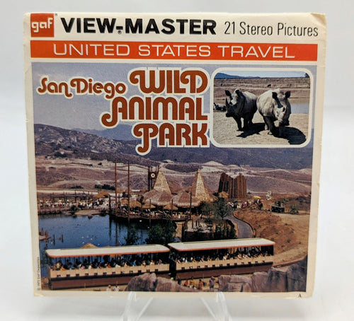 1972 View-Master San Diego Wild Animal Park 3 Reel Pack
