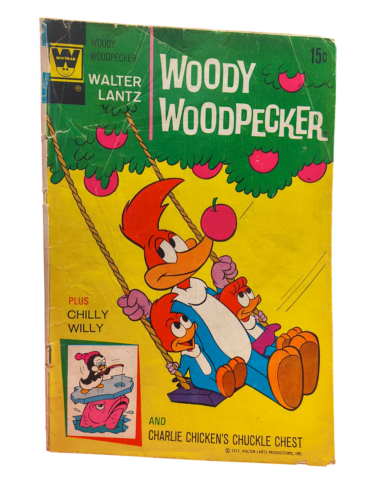 1972 Whitman Woody Woodpecker #123 Plus Chilly Willy Comic Book