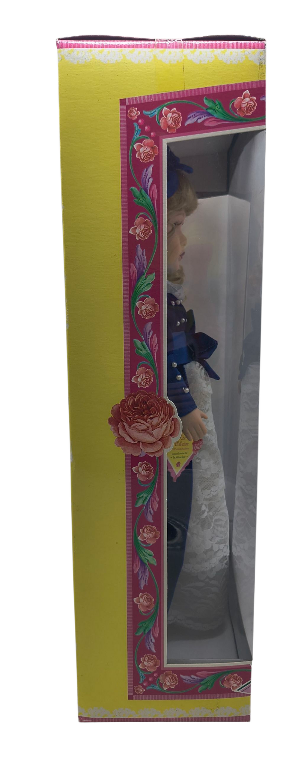 1997 Brass Key Melissa Jane Victorian Rose Blue Dress w/ Flower 16" Blonde Doll image 4
