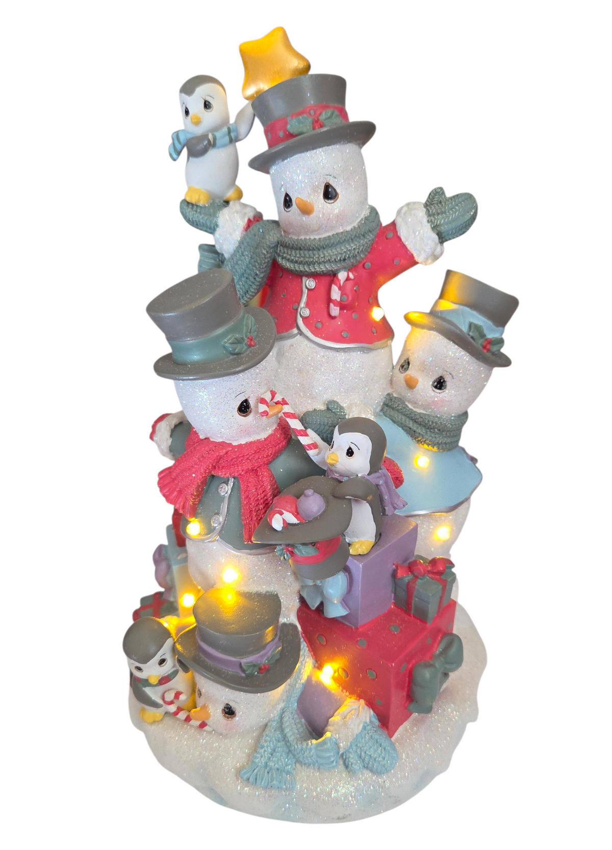 2010 Precious Moments Share The Gift Of Love Snowman Tree LED Figurine 11403 image 3
