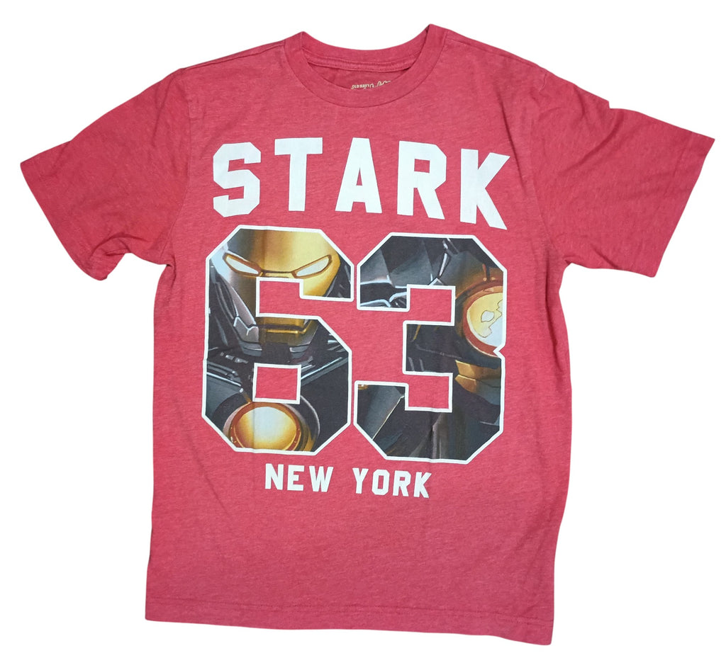 Old Navy Collectabilitees Marvel Iron Man Stark 63 New York Boys T Shirt Size LG