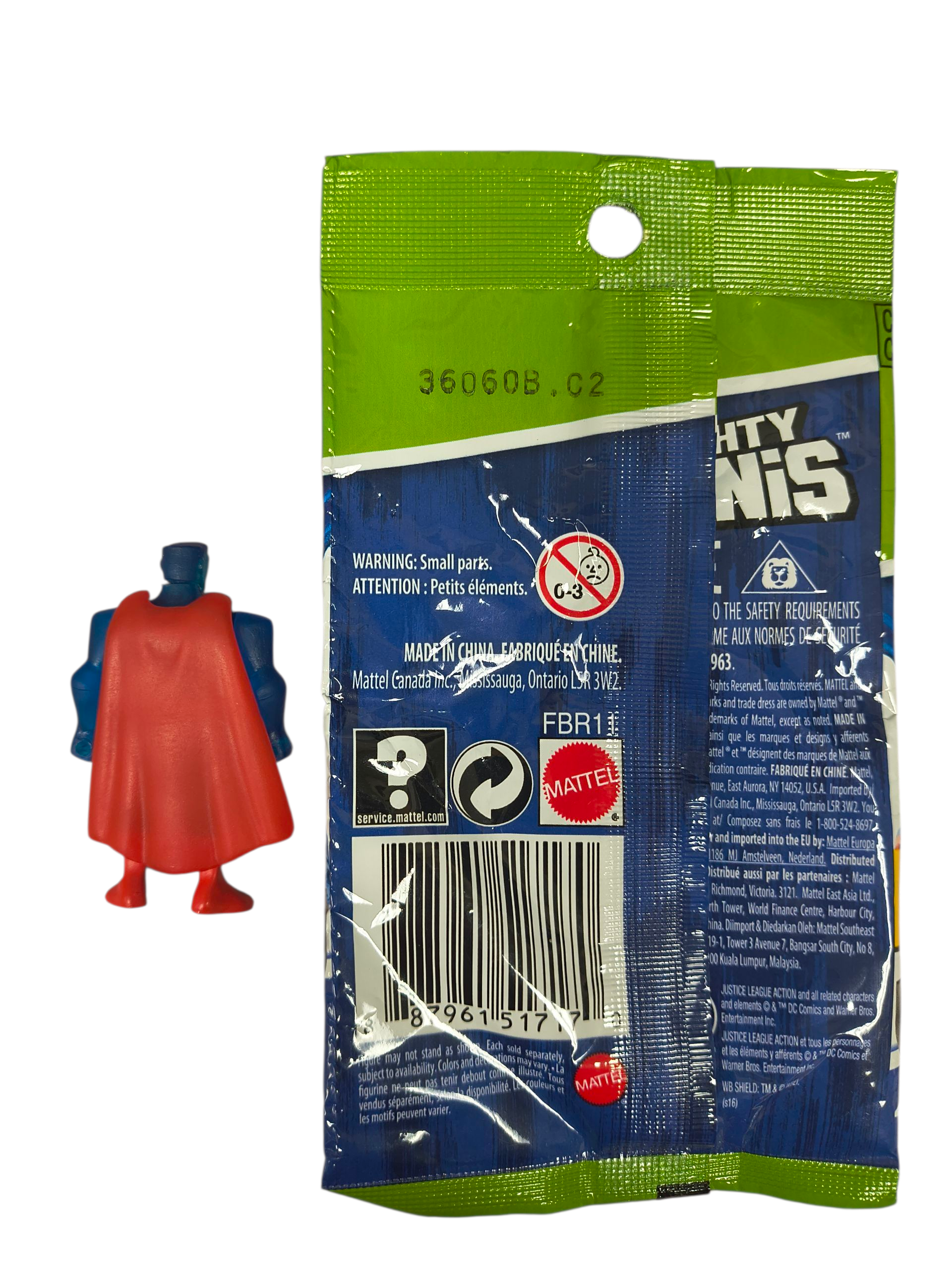 DC Comics Justice League Mighty Minis Series 2 Clear Blue Superman Figure image 2