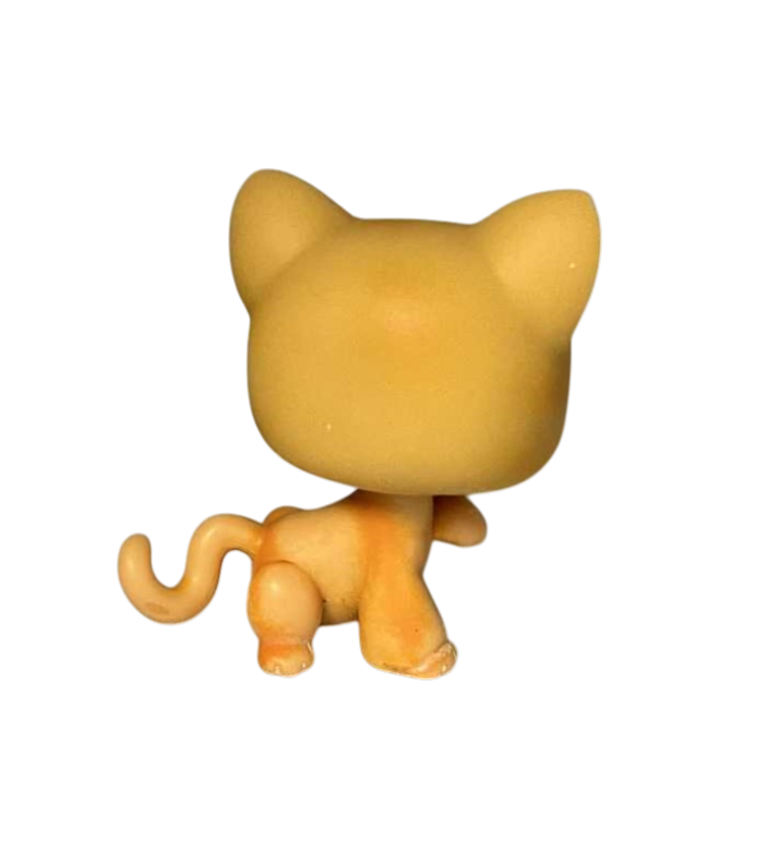 2005 Hasbro LPS Littlest Pet Shop Shorthair Cat #011 Orange Cat Green Eyes image 2