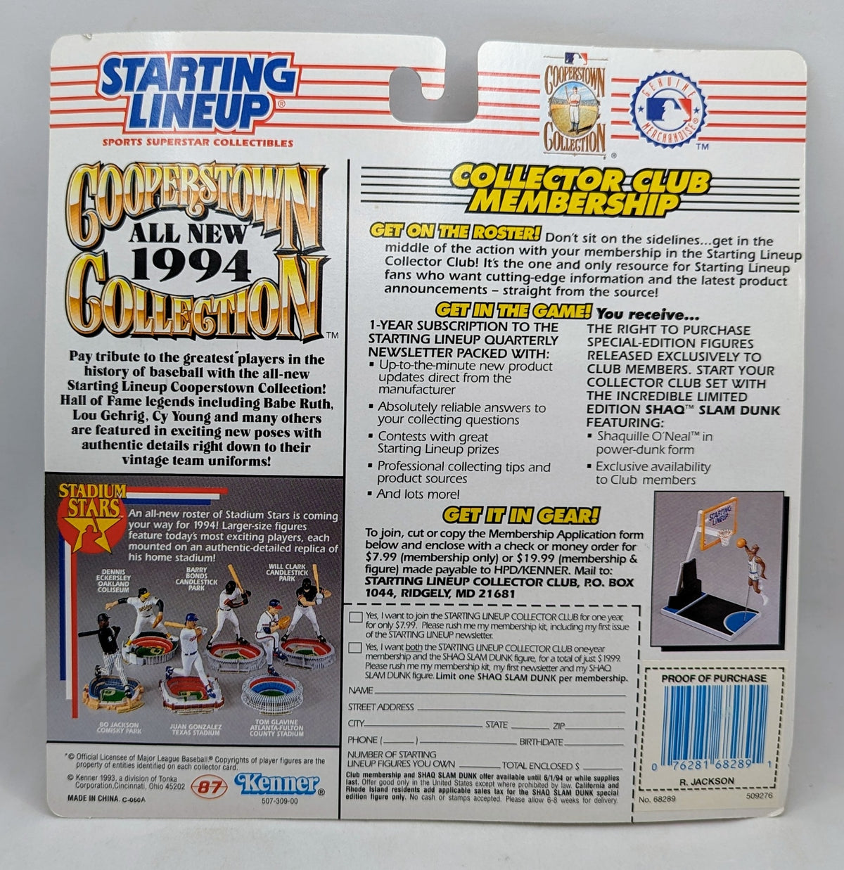 1994 Starting Lineup Cooperstown Collection Reggie Jackson New York Yankees image 2