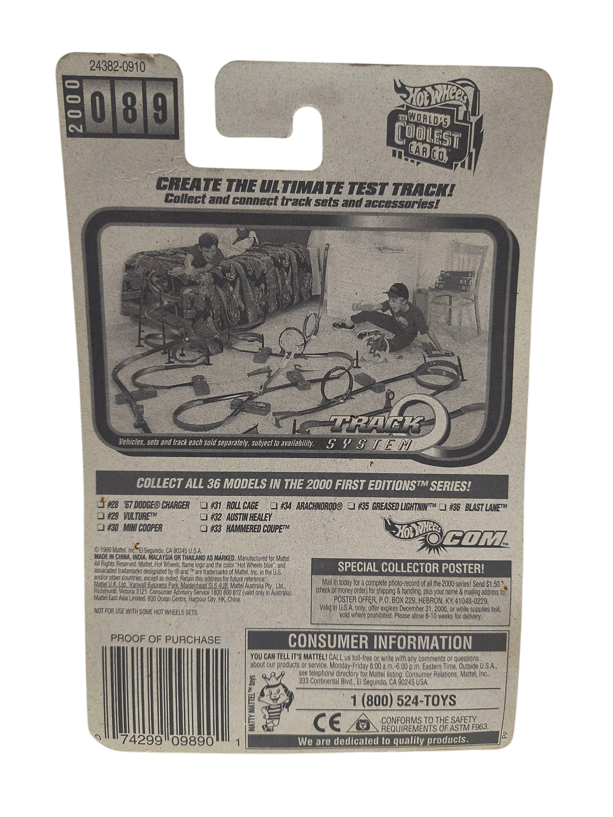 Hot Wheels 2000 First Editions #29 of 36 Vulture #089 Black image 2