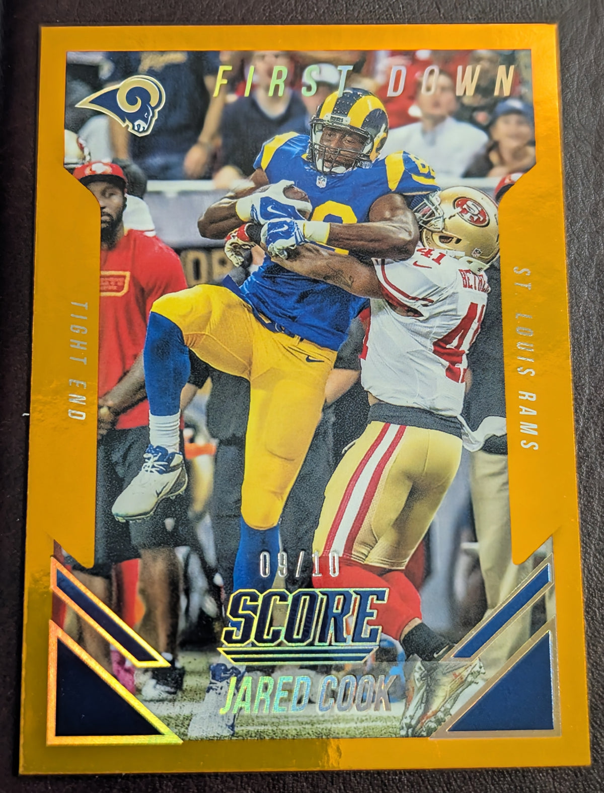 2015 Score #215 Jared Cook Los Angeles Rams First Down Parallel /10