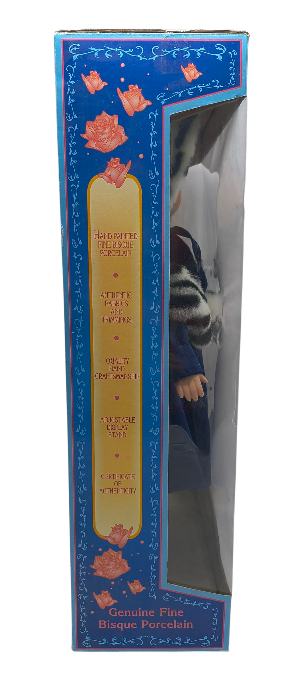 Dan Dee Soft Expressions Genuine Fine Bisque Winter Doll w/ Blue Dress And Cape image 4