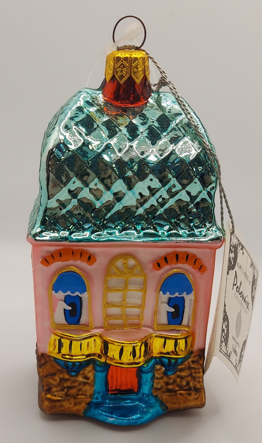 Vintage Kurt Adler Polonaise Blown Glass Gingerbread House Ornament