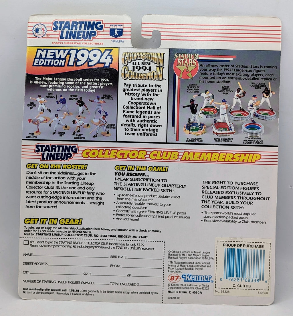 1994 Kenner Starting Lineup Chad Curtis California Angels Figure image 2