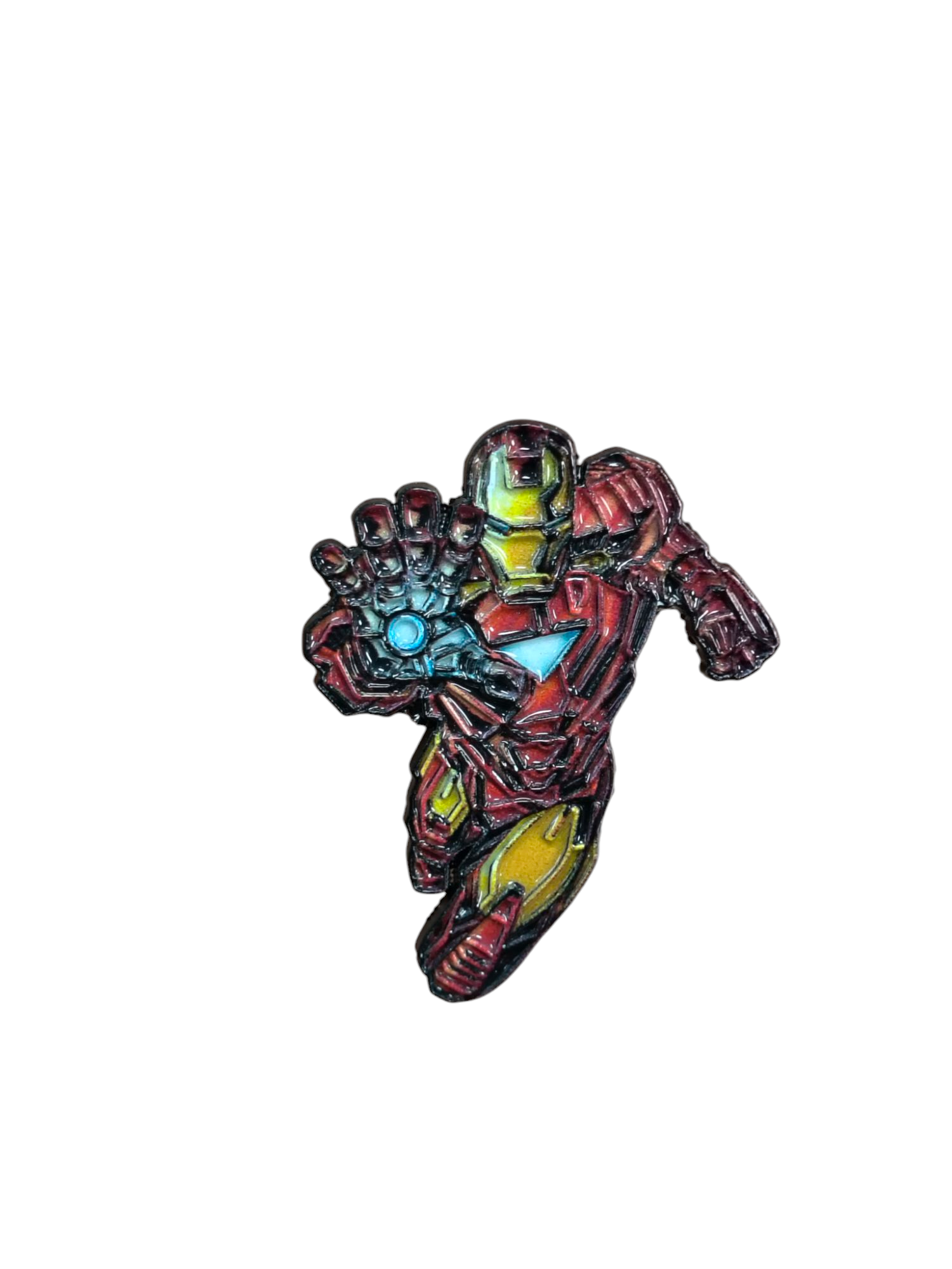 Marvel Iron Man Blasting Repulsor Rays Character Enamel Pin