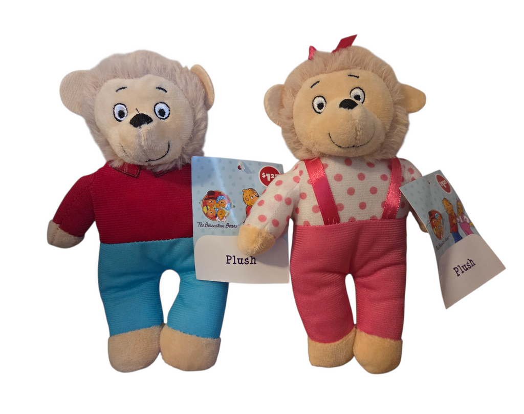 2024 PBS Kids The Berenstain Bears 8 Inch Plush Brother & Sister Bear
