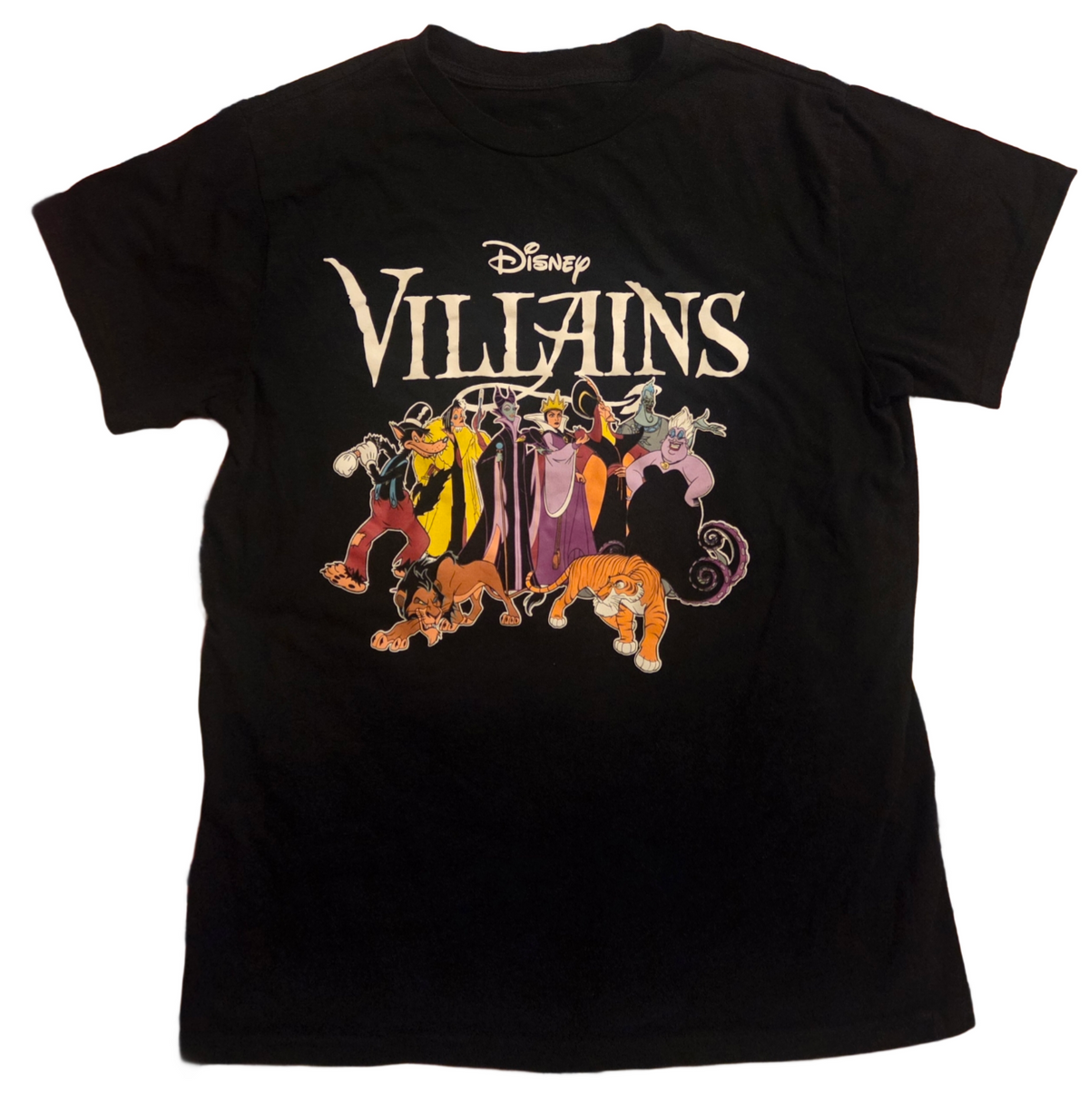 Disney Villains Malificent Hades Ursula Cruella Character Black Medium T-Shirt