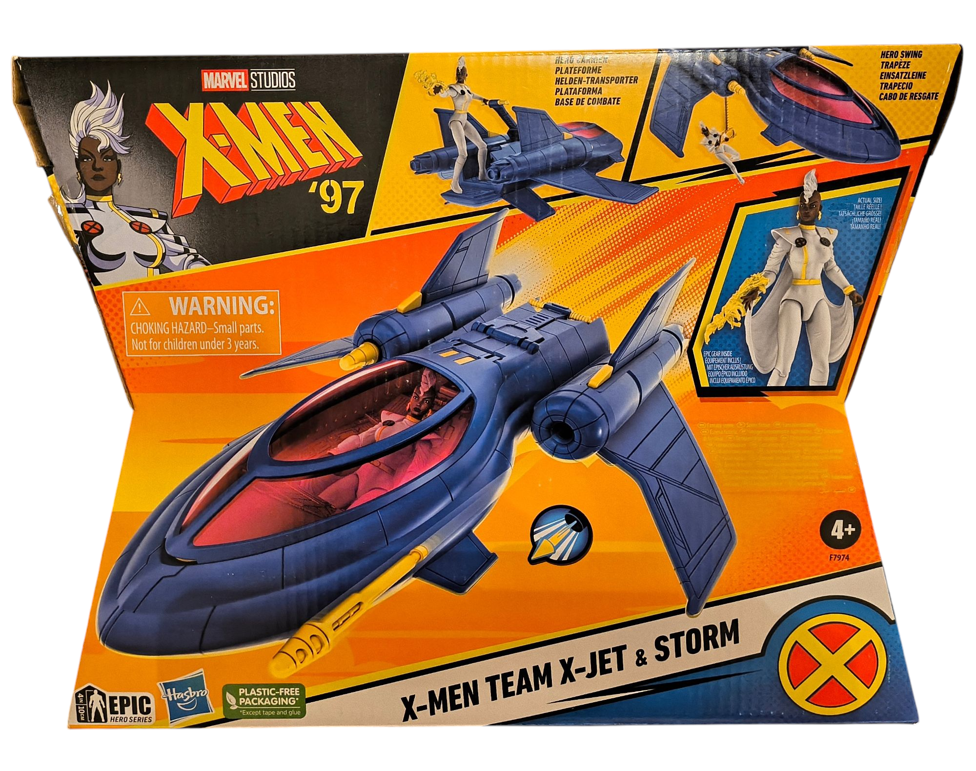 Hasbro Marvel 97 Epic Hero X-Men Team X-Jet & Storm Ship & 4" Figure