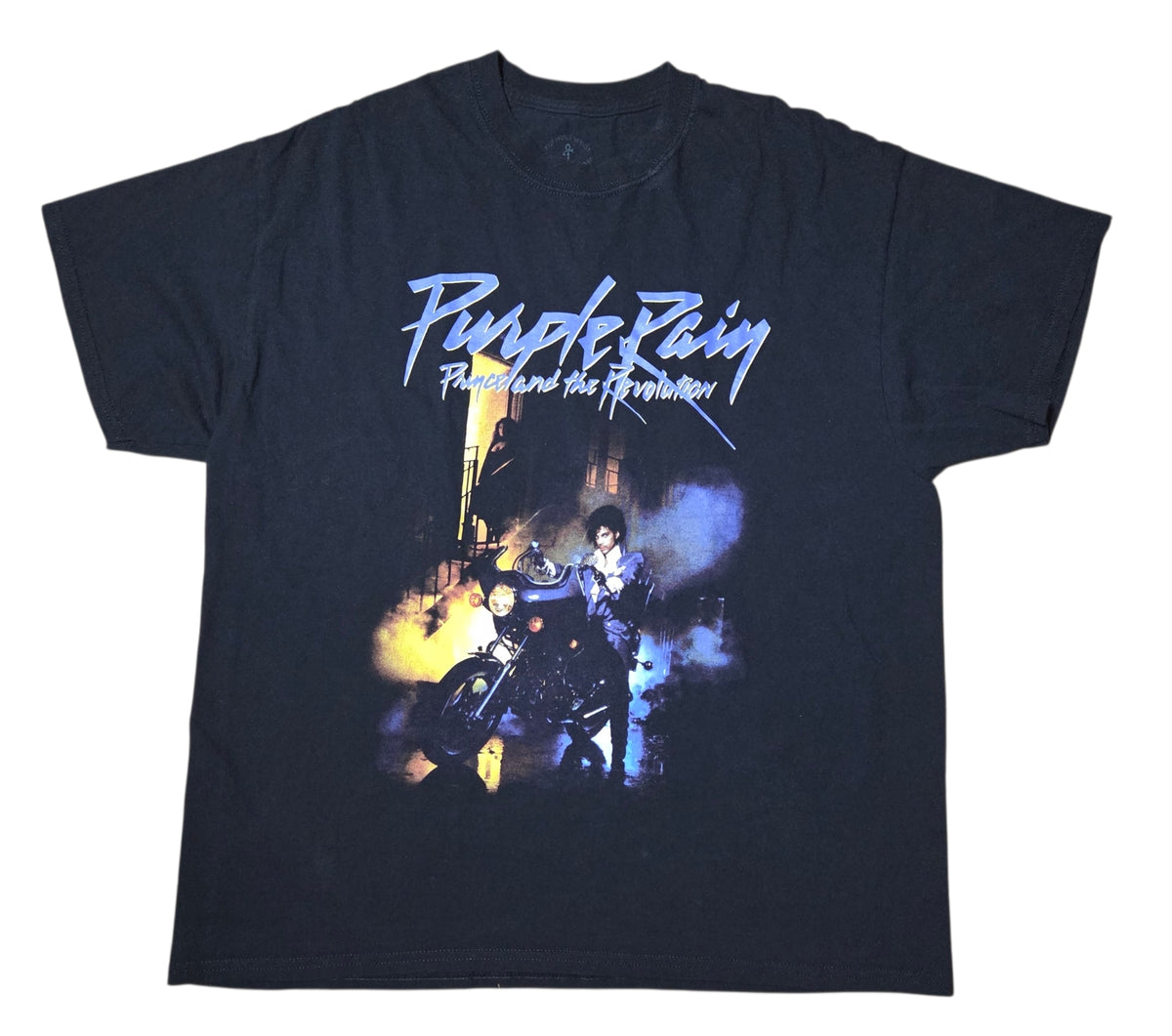 The Prince Estate Prince And The Revolution Purple Rain Black T-Shirt Size XL