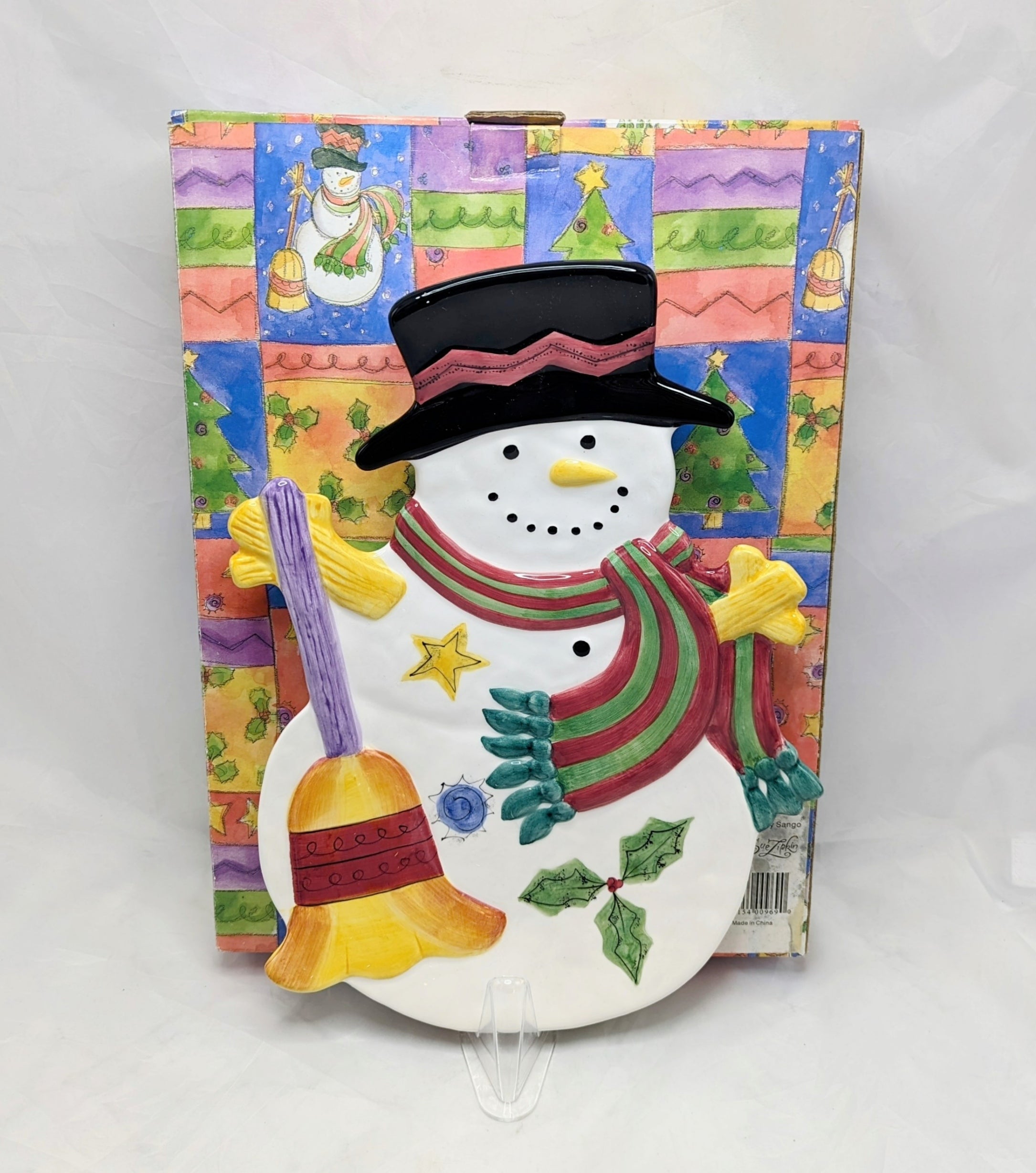 The Sweet Shoppe Christmas by Sango Snowman Cookie Platter 12"