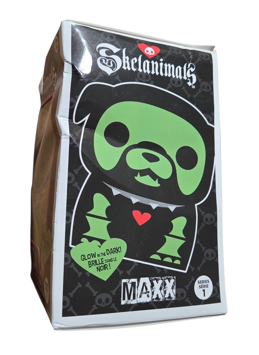 2025 Hasbro Skelanimals Glow In The Dark Maxx Bulldog Series 1 Vinyl Figure image 3