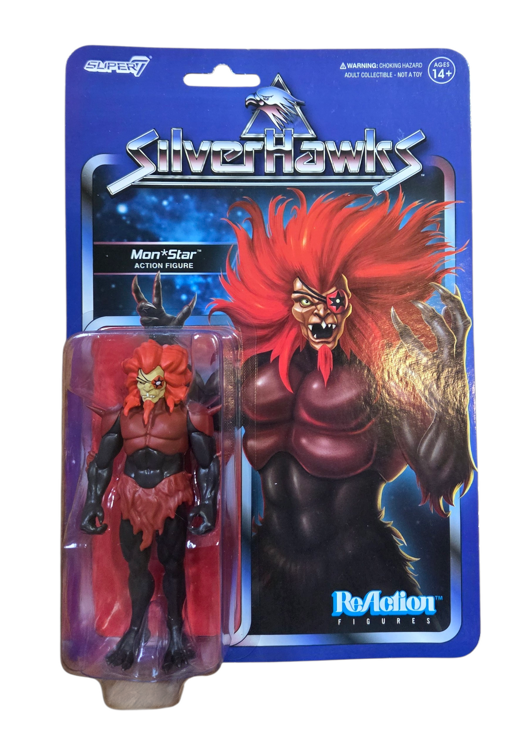2024 Super7 ReAction SilverHawks Wave 01 Pre-Transformation Mon Star Figure