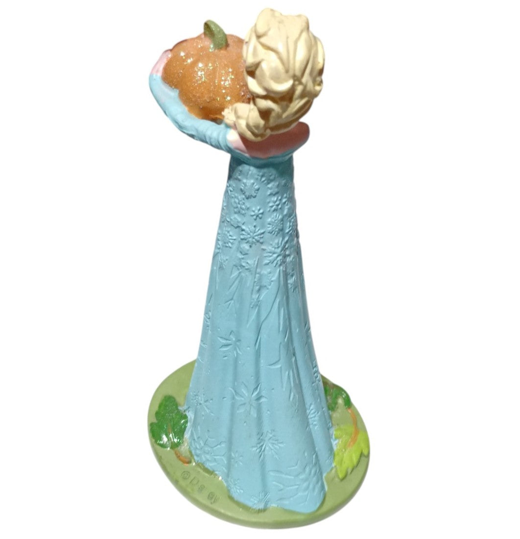 Disney Frozen Elsa With Pumpkin Figurine 5" Halloween PolyResin image 3