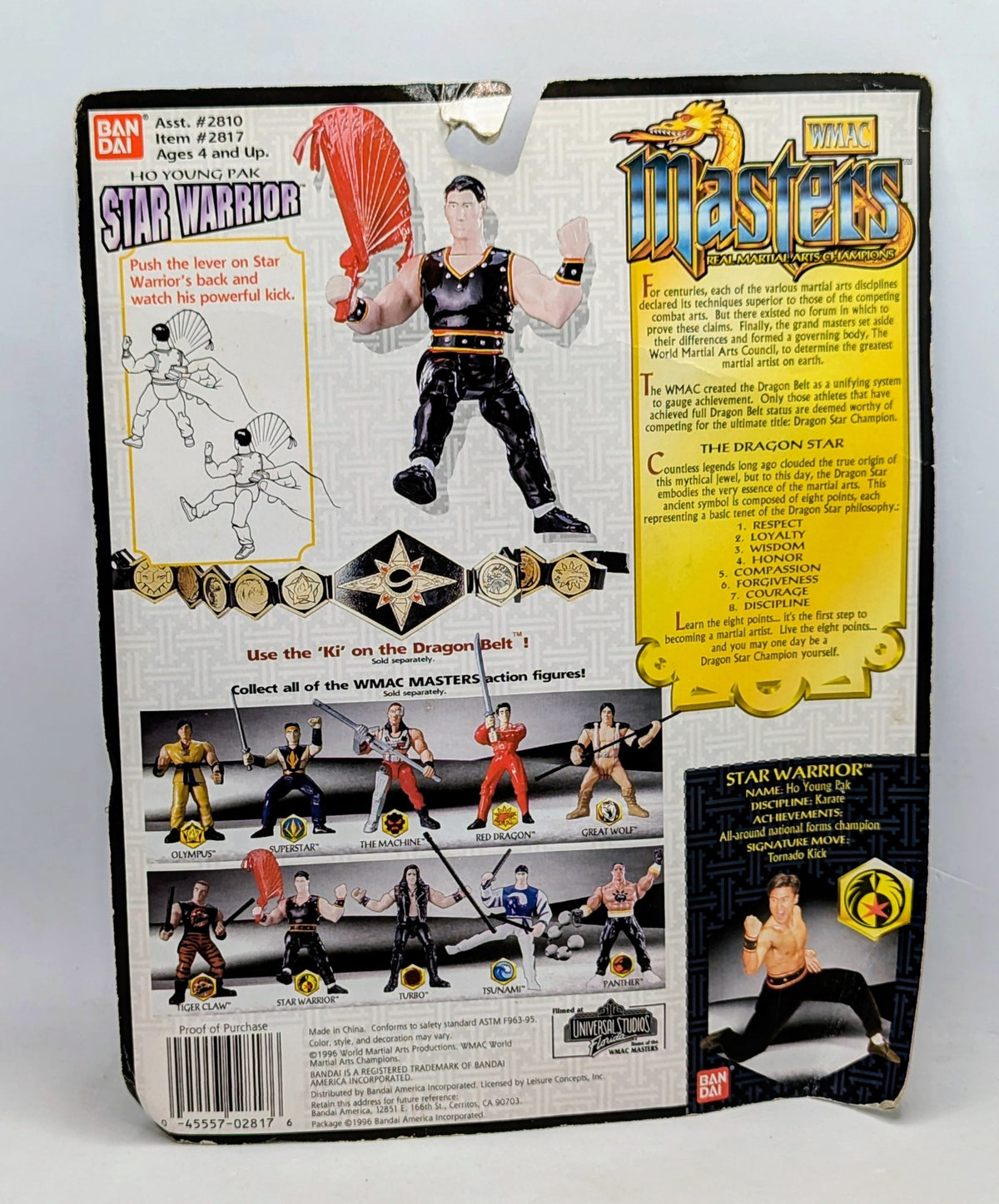 1996 Bandai WMAC Masters Ho Young Pak Star Warrior Tornado Kick Action Figure image 2