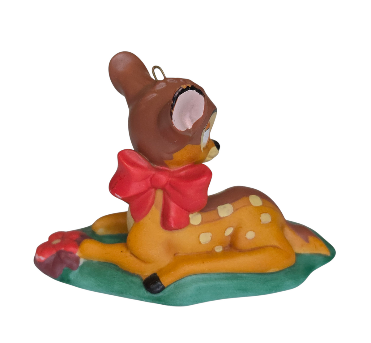 2001 Grolier Disney Porcelain Bambi Dated Christmas Ornament 3 1/4” (T100) image 2