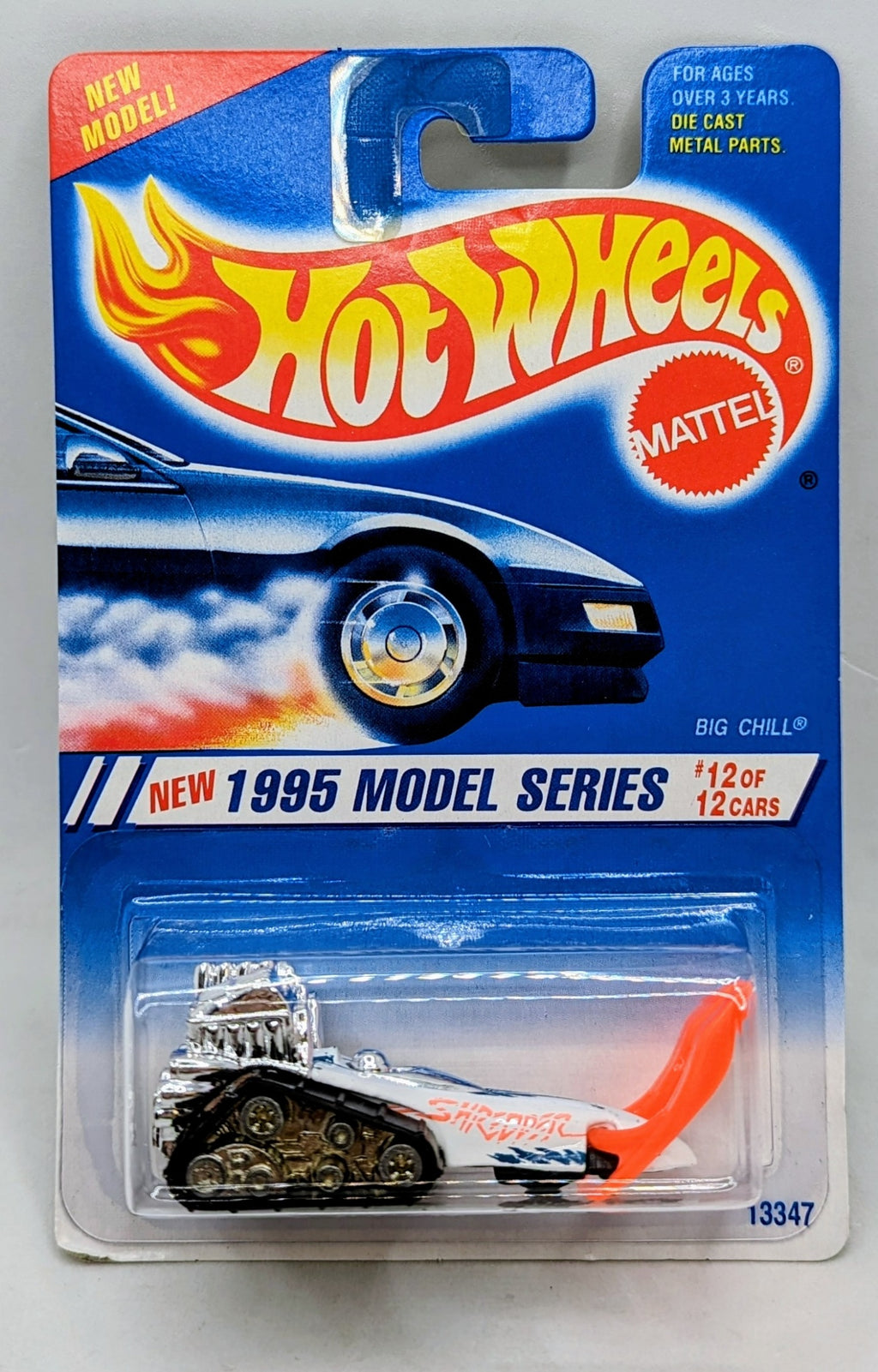 1995 Hot Wheels Model Series #12 of 12 Big Chill #352 White Shredder