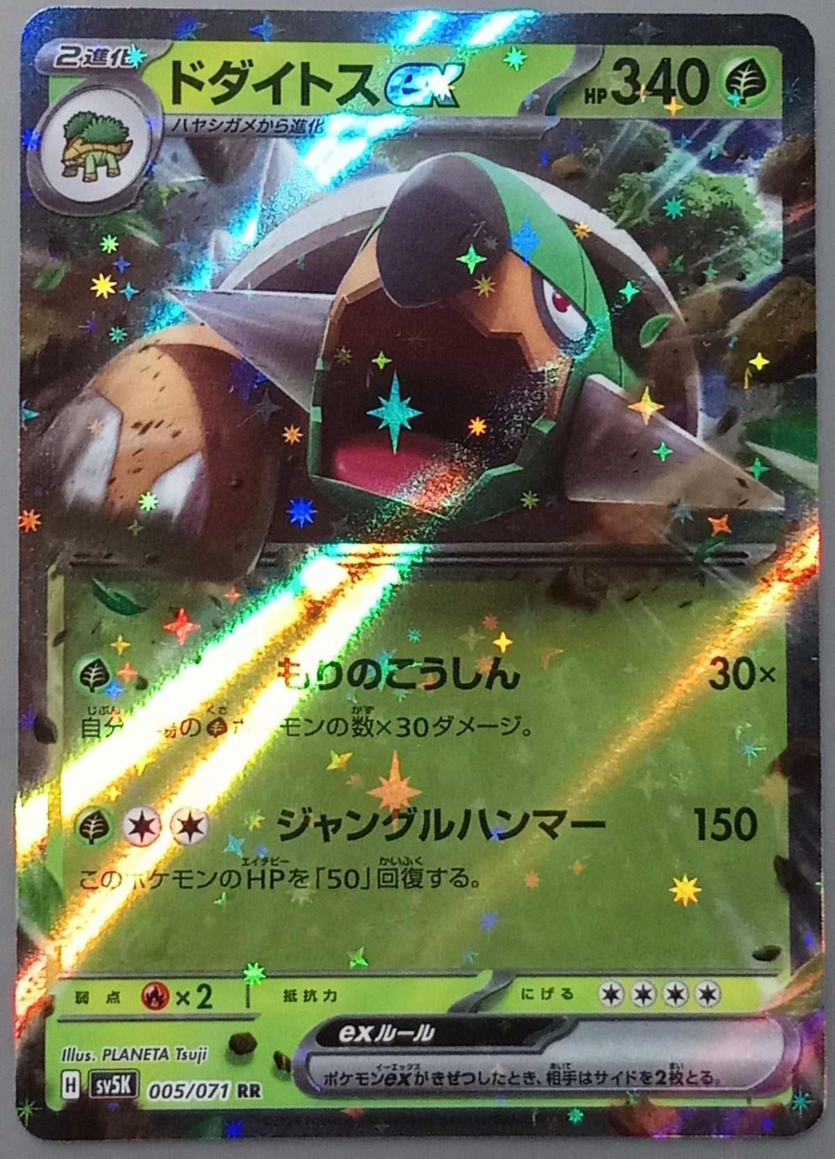 2024 Pokemon Japanese Torterra ex 005/071 Sv5k: Wild Force Holo