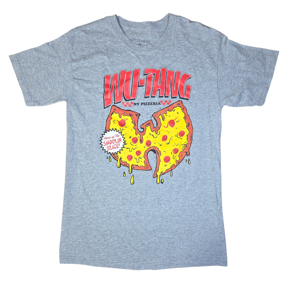 Spencers Wu-Tang NY Pizzeria Home Of Shaolin Slice Grey T-Shirt Size Medium