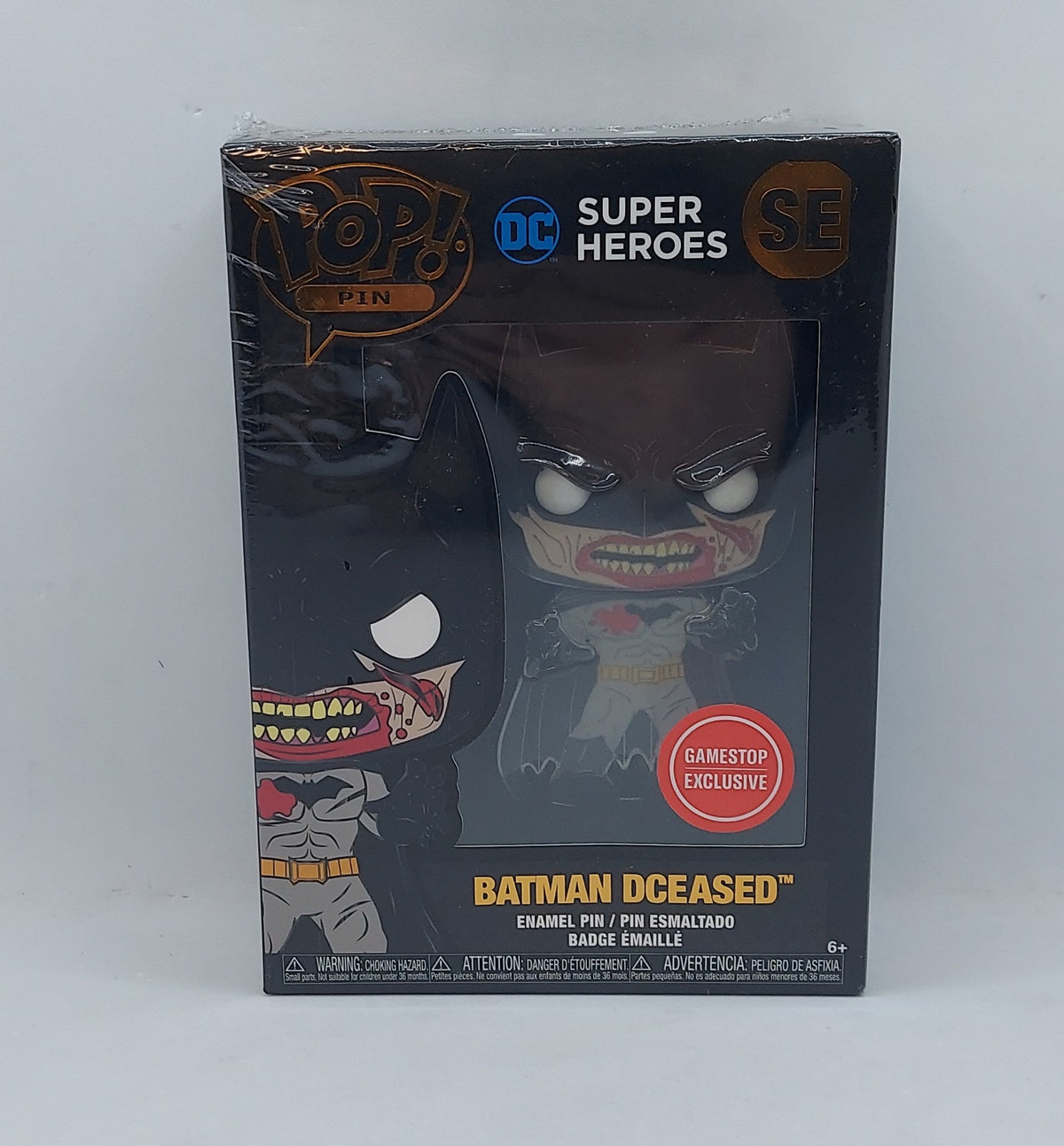 Gamestop Exclusive Pop! DCeased Bloody Batman Enamel Pin