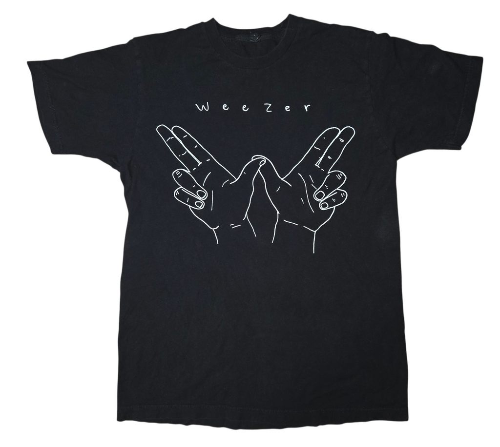 2016 Weezer Summer Tour W Hands Concert Black Alt Rock T-Shirt Size Medium