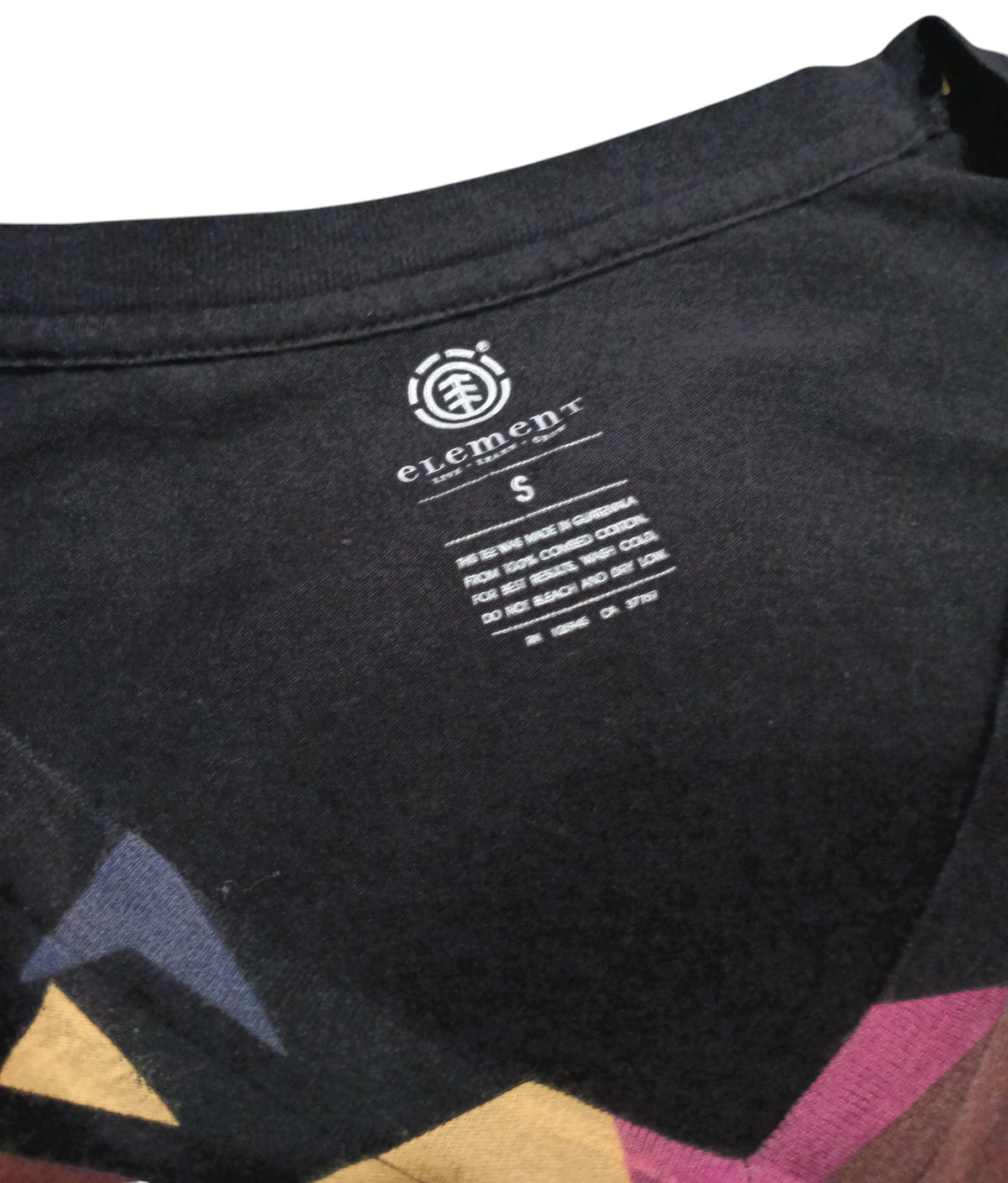 Element Geometric Shapes Fox Black Womens Size Small T-Shirt image 3