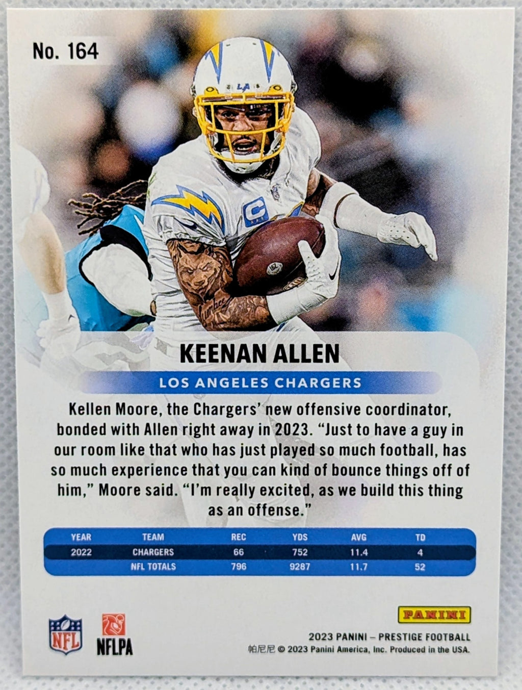 2023 Panini Prestige Xtra Points Diamond #164 Keenan Allen Chicago Bears image 2