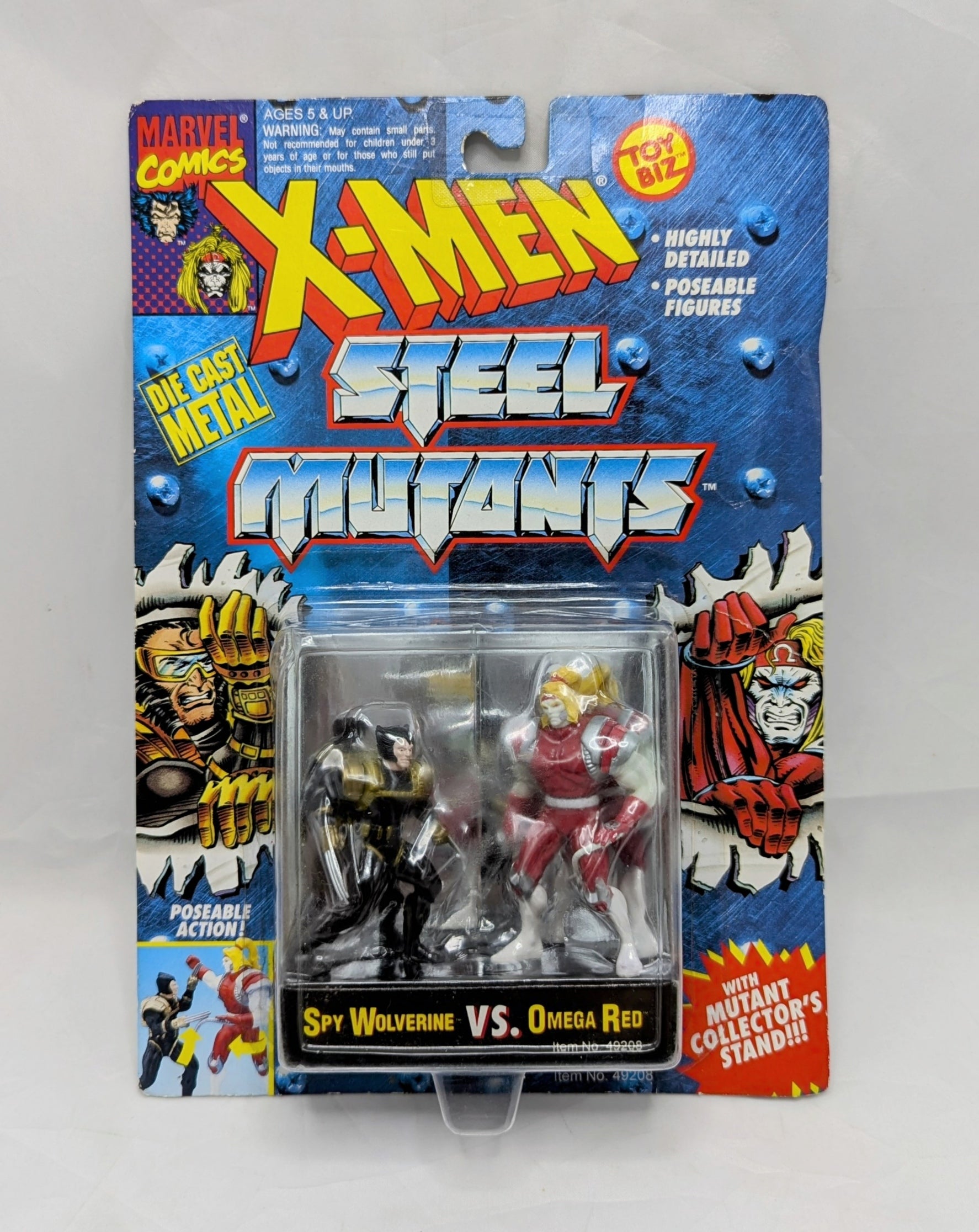 1994 Toybiz Marvel Comics X-Men Steel Mutants Spy Wolverine & Omega Red