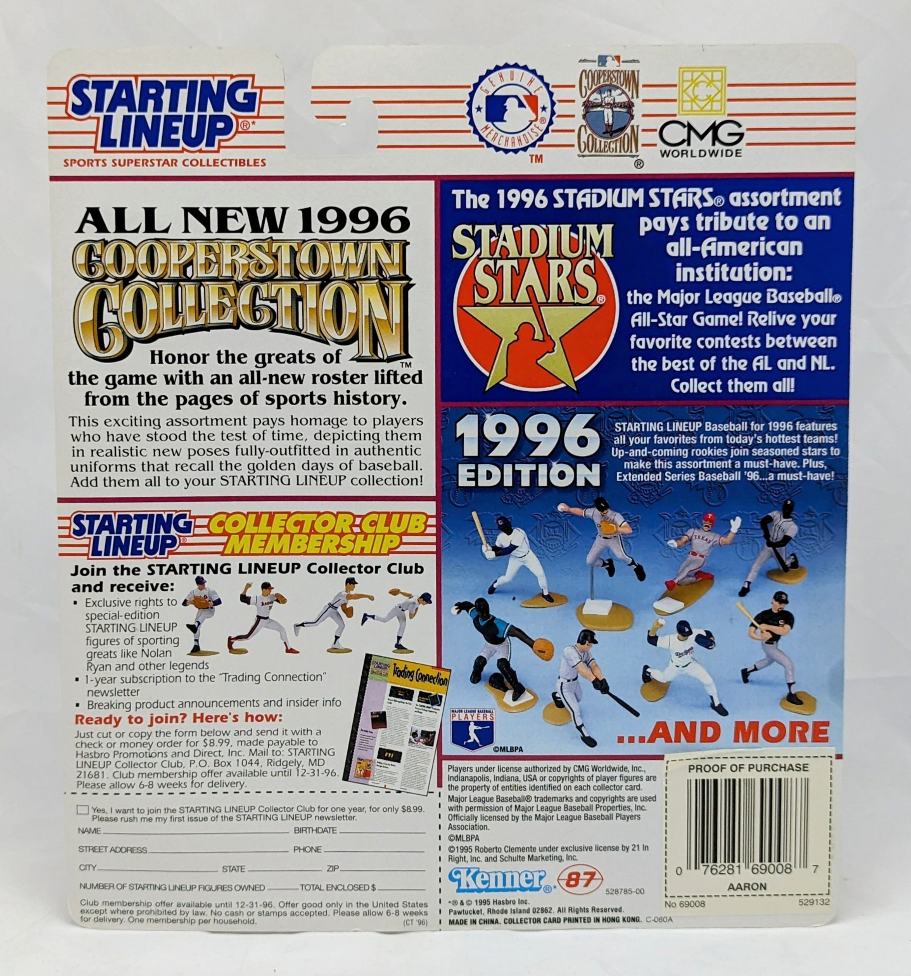 1996 Starting Lineup Hank Aaron Atlanta Braves Baseball Figure image 2