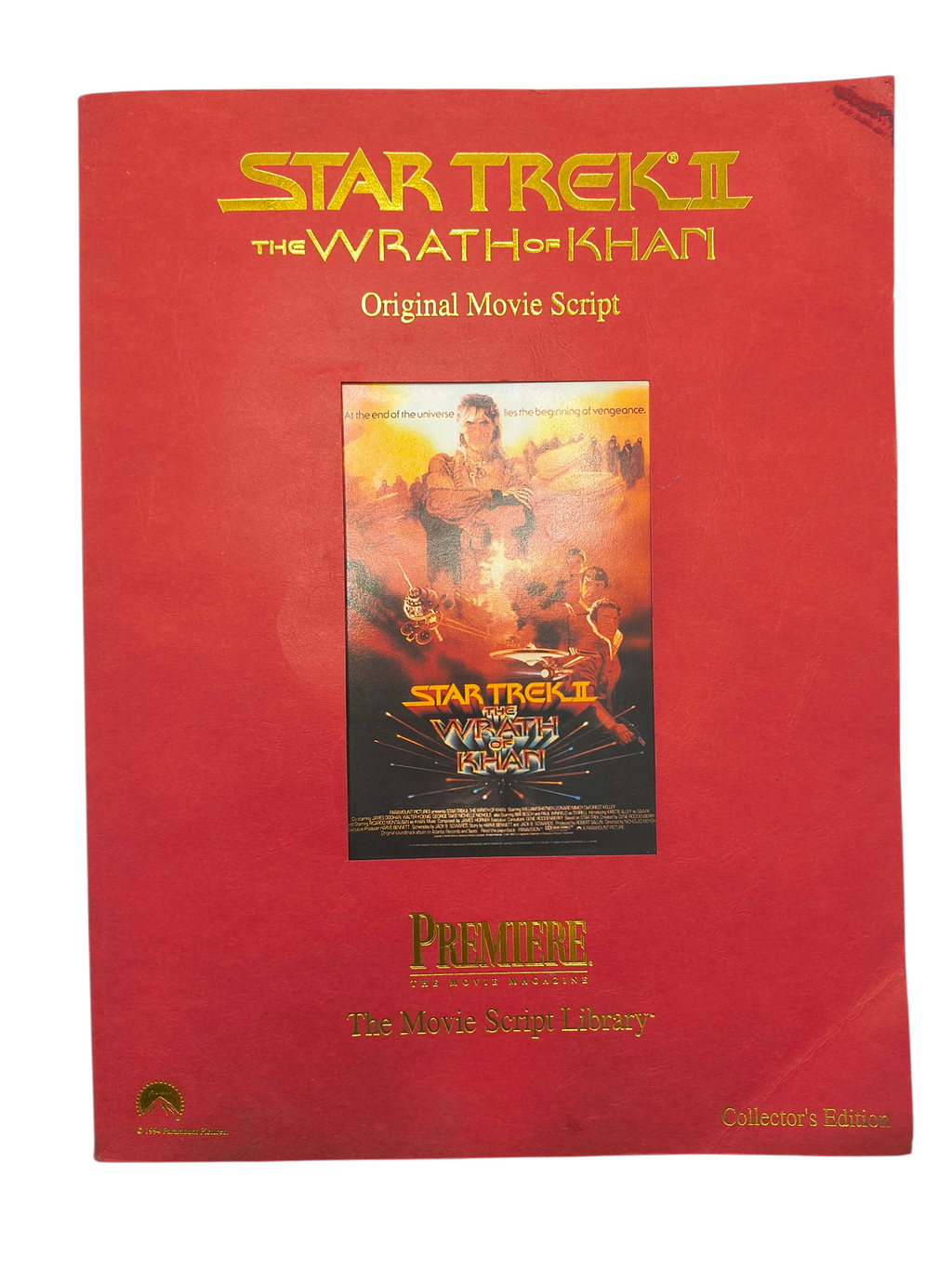 1994 Star Trek II Wrath of Khan Original Movie Script - Screenplay Première