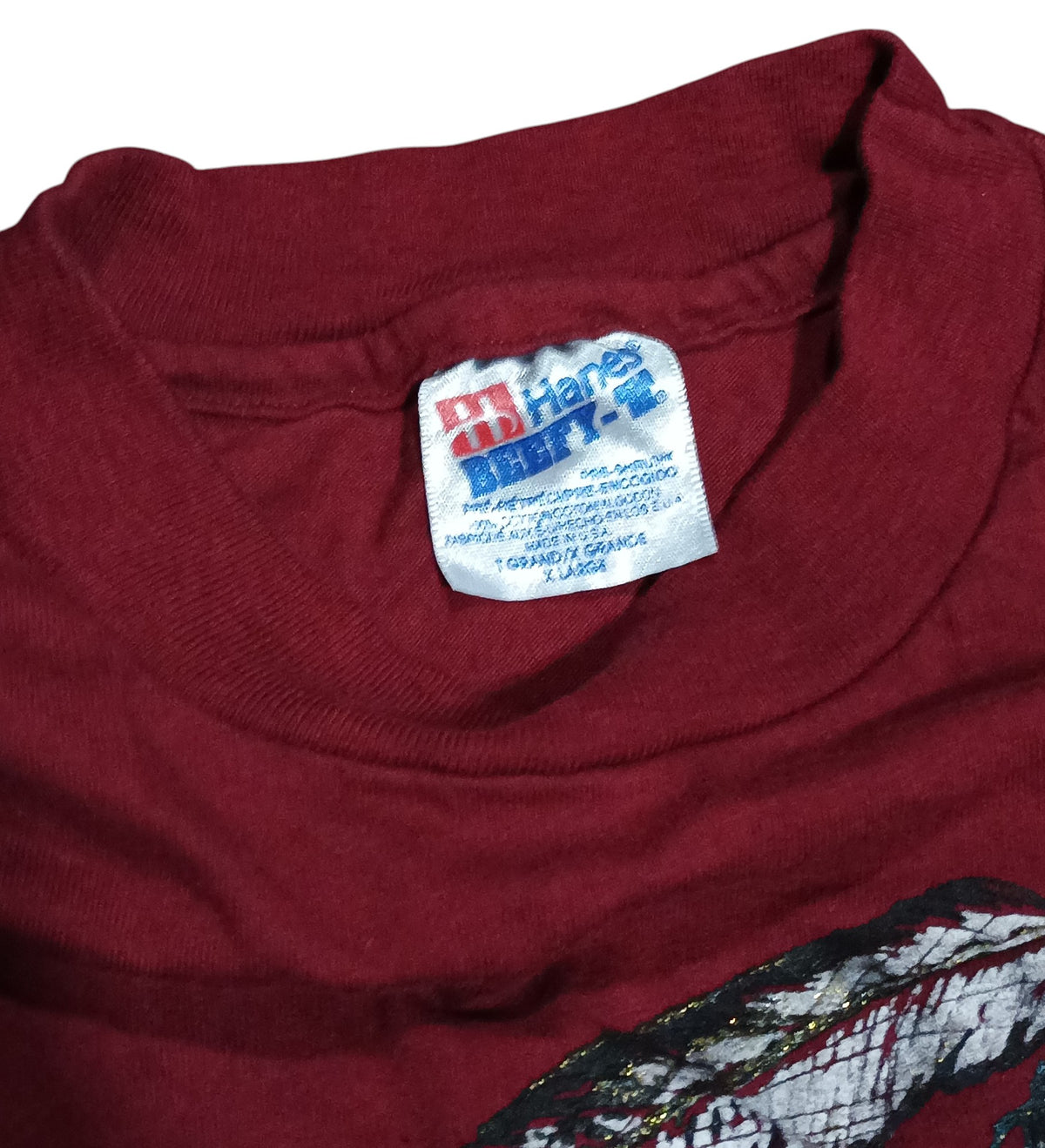 1994 Sturgis Motorcycle Rally Tee Dream Catcher Maroon Size XL image 4