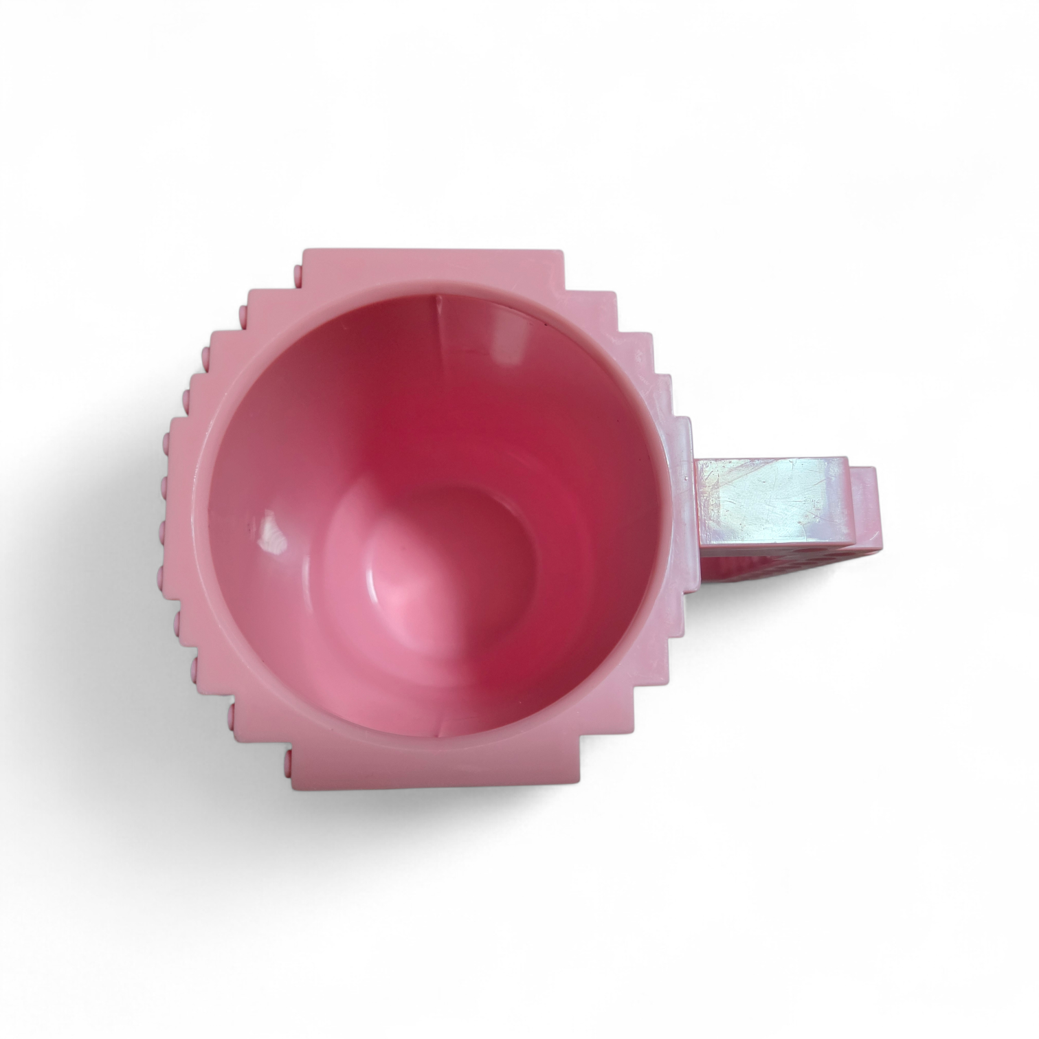 Pink Build-On Brick Mug BPA-Free 12oz Coffee Tea Grey Fits Major Brickmaker Lego image 3