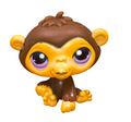 Hasbro LPS Littlest Pet Shop #359 Brown Chimpanzee Purple Eyes