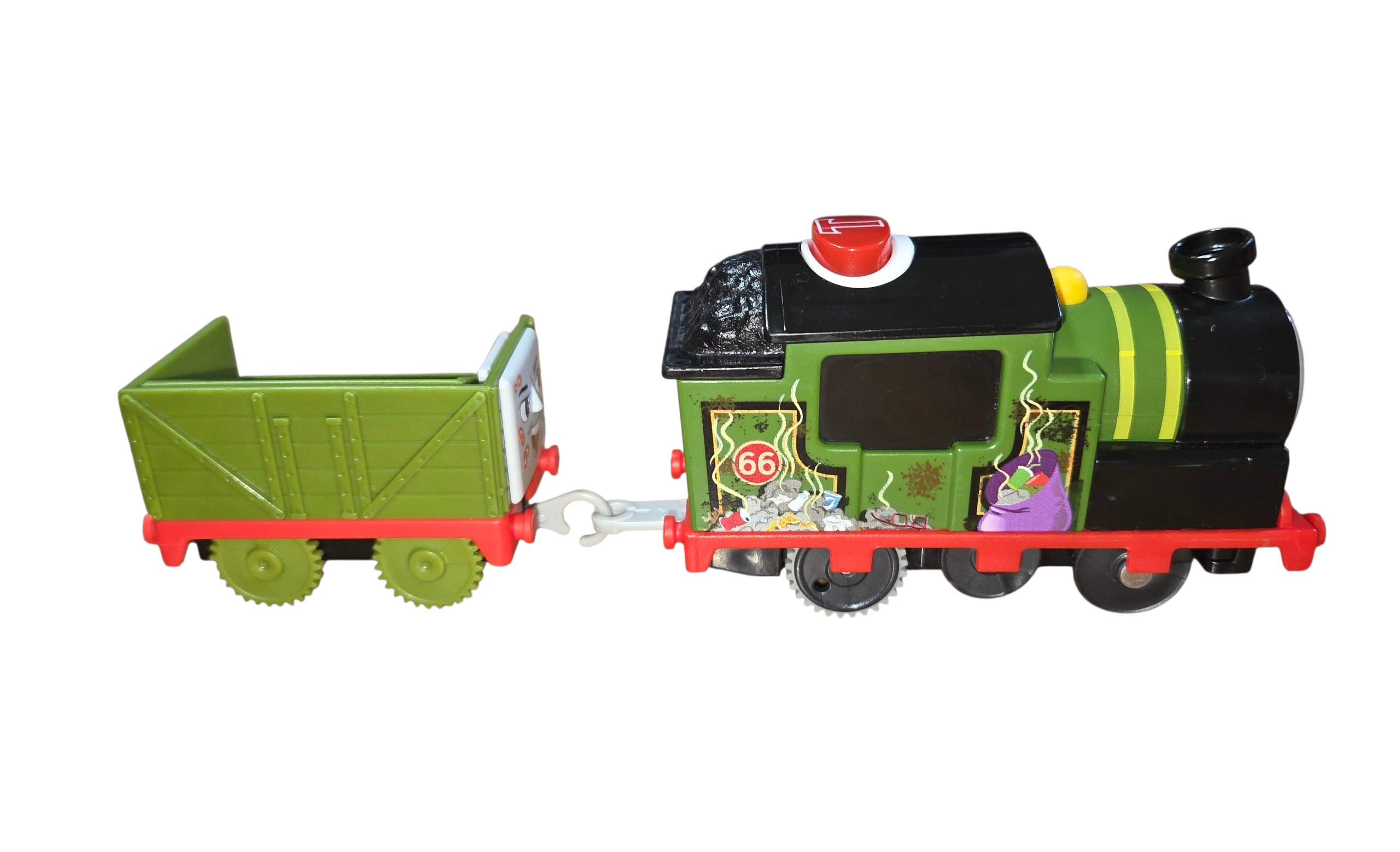 Thomas & Friends Motorized Whiff Battery Powered Engine & Troublesome Truck Car image 3