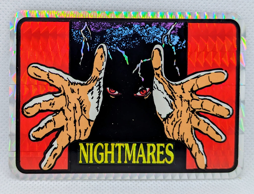80s Horror Monster Movie Nightmares Prism Vending Sticker Card