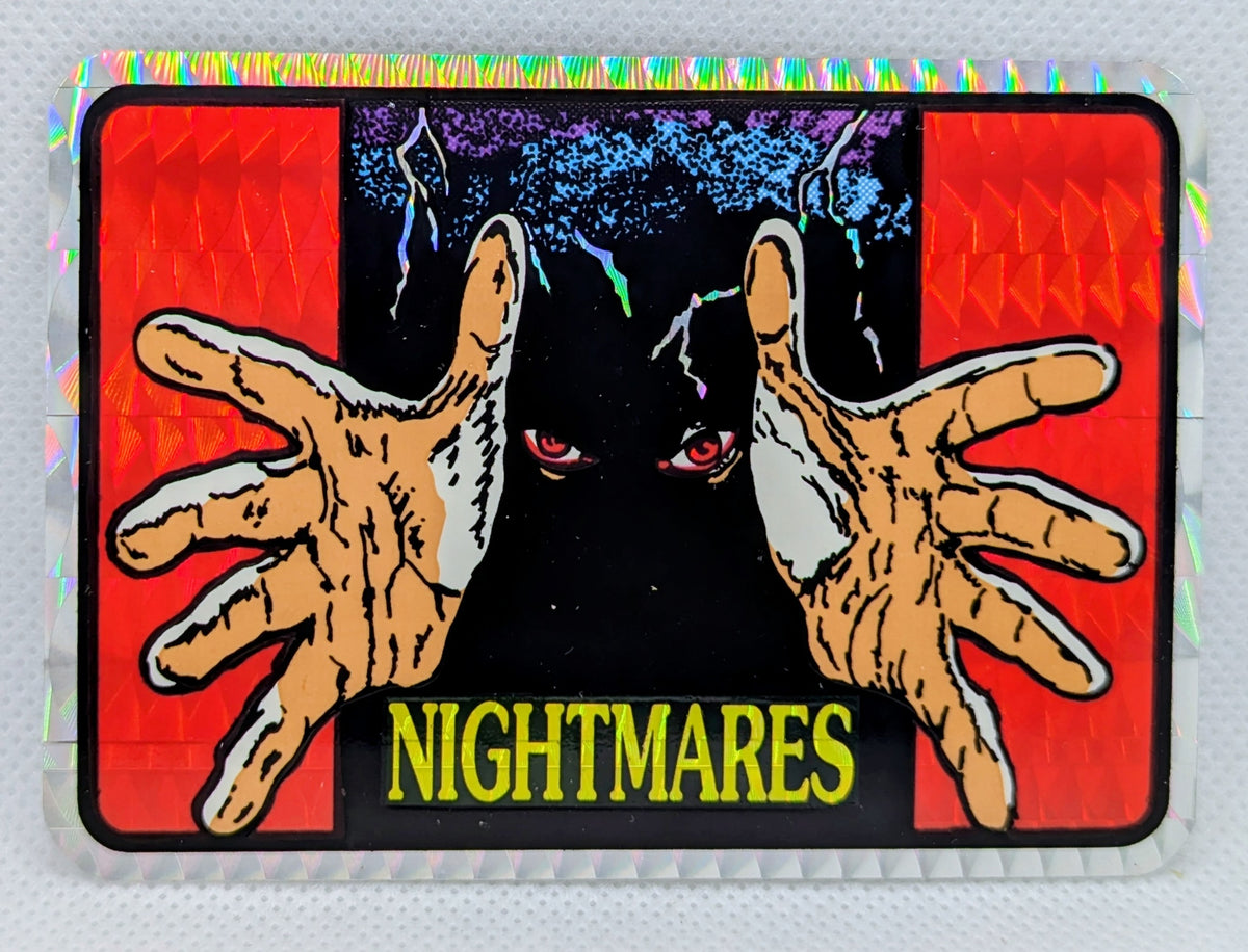 80s Horror Monster Movie Nightmares Prism Vending Sticker Card